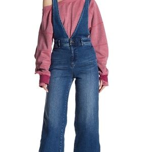 Free People Denim Overalls